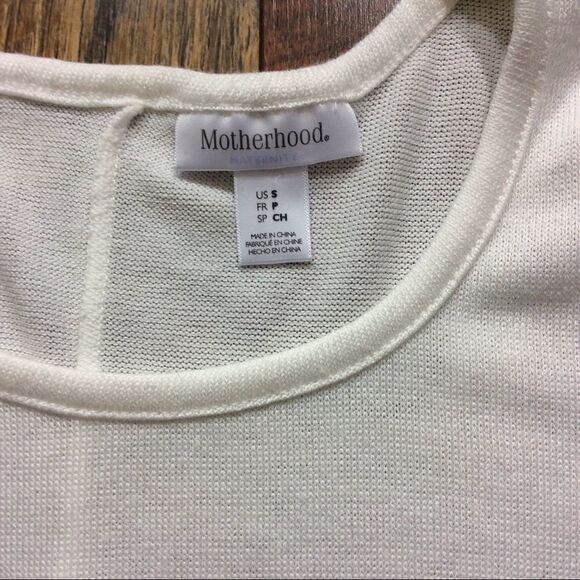 Motherhood Maternity Ruffle Sweater White Small - Picture 4 of 5